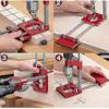 Drill Locator Portable Drill Jig Guide Precise Drill Locator Steel Carpenter Woodworking Tool Model: Black - DD