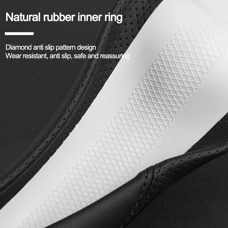 High-quality Leather Anti Slip Car Steering Wheel Cover Wrap For Changan Chana CS95 PLUS 2019 - 2026 D Type Steering-Wheel