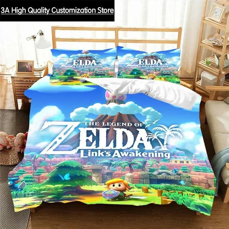 Z-Zelda Pattern Quilt Cover Pillowcase Bedding Two or Three Piece Set Multi Size Comforter Set Duvet Cover Bedding Sets