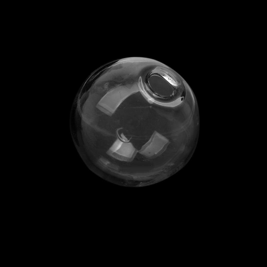 Globe Glass Bottle Ring Pendant Locket 14mm Ball 4mm Mouth 10PCS Clear