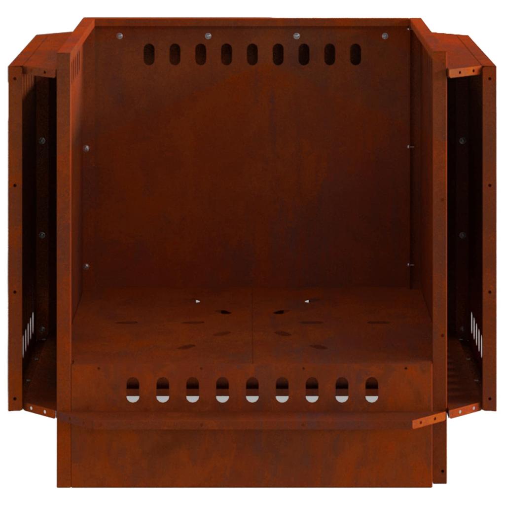Smoke Free Fire Pit Brown 58 X 58 X 51 Cm Weatherproof Steel
