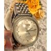 Used Working Item CITIZEN Citizen Crystal Seven 27JEWELS Men's Watch Silver Genuine Strap Vintage Day Date