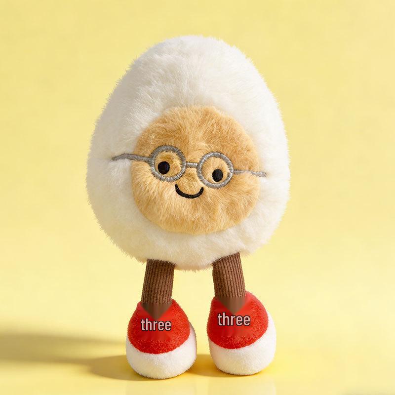 Adorable Boiled Egg Plush Toy with Mortarboard – Graduation or Wedding Gift