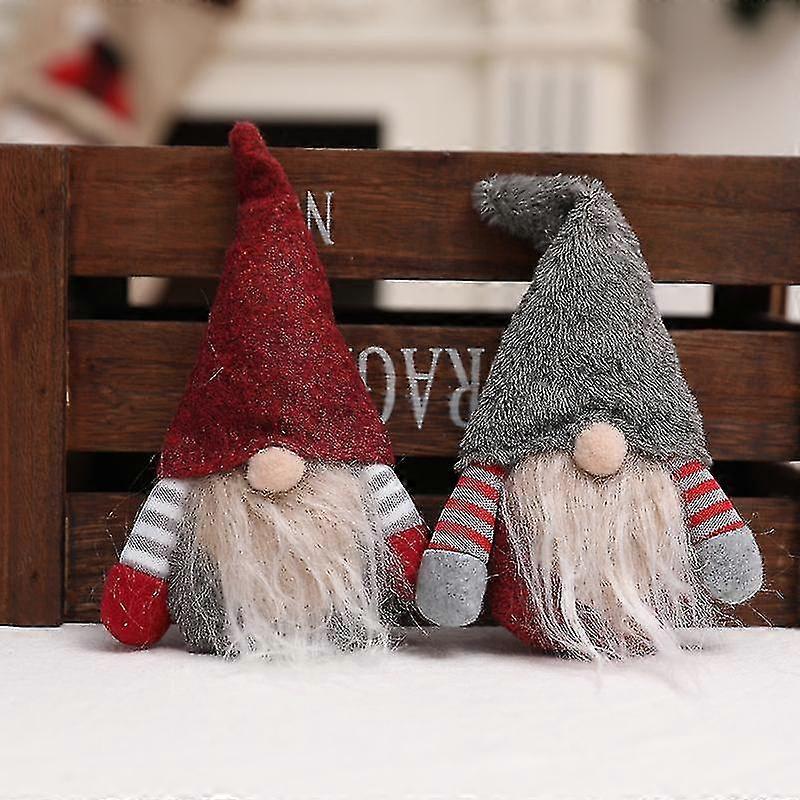 Christmas Decoration Supplies Creative Christmas Pendants 2 Pieces Red, G