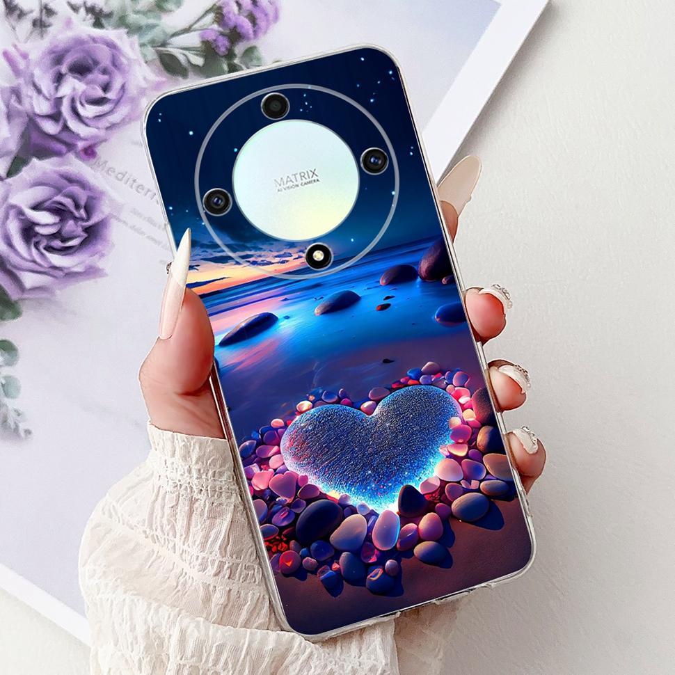 For Honor X9b 5G Case Flowers Butterfly Painted Cover Soft Silicone Casing For Honor X9 X9 b HonorX9b 5G Phone Case