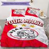 Custom Name AJAX Pattern Bedding Uilt Set Uilt Cover Pillowcase Home Decoration Birthday Gift (1*duvet Cover+2*pillowcase Without Core)