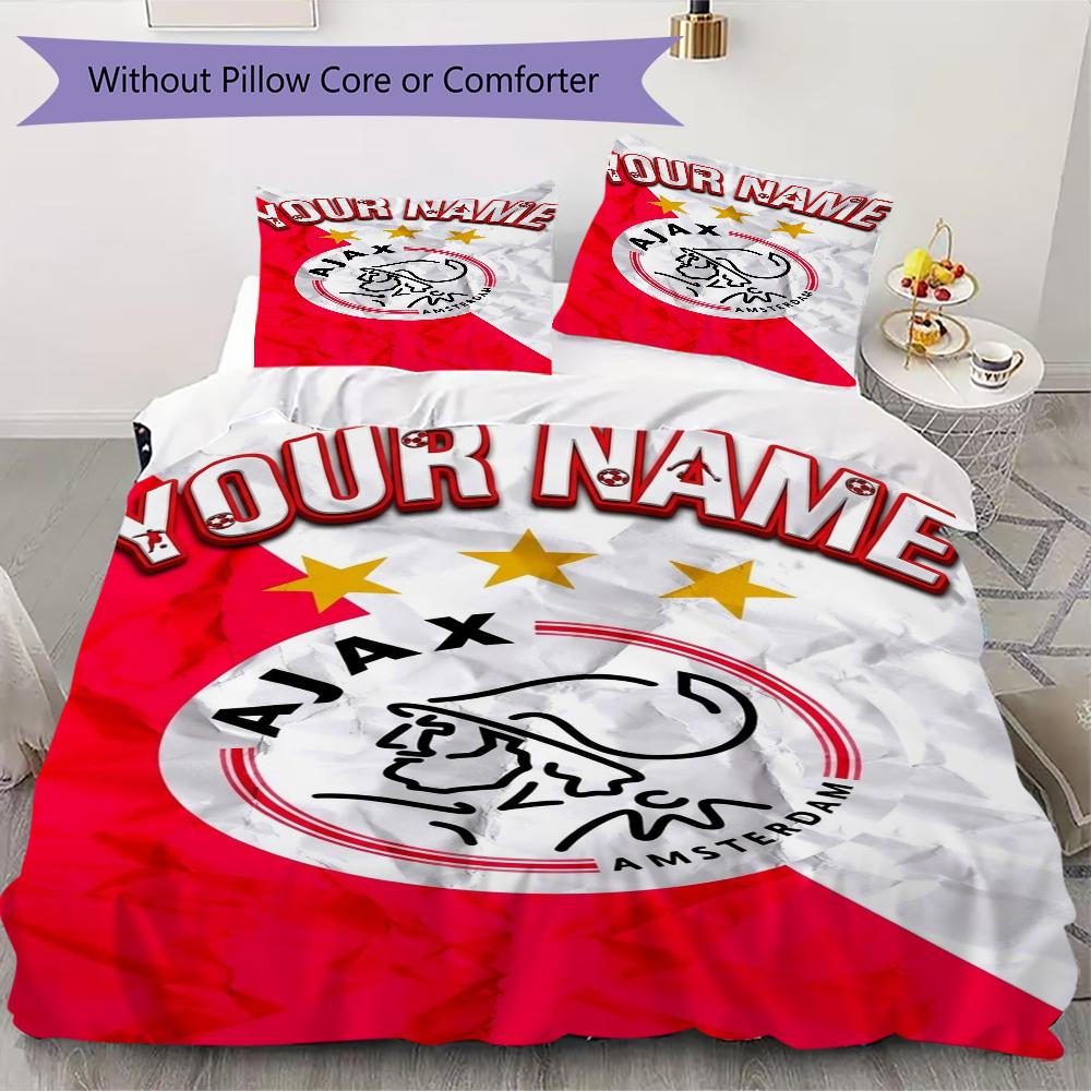 Custom Name AJAX Pattern Bedding Uilt Set Uilt Cover Pillowcase Home Decoration Birthday Gift (1*duvet Cover+2*pillowcase Without Core)