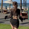 Source Korean Version Ins Sexy Swimsuit Women's Bikini Four-piece Swimsuit