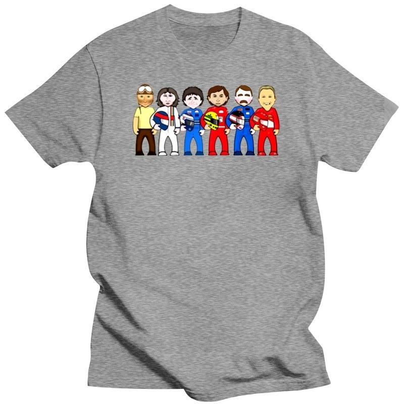 

Fashion T Shirt Cotton Michael Schucacher Ayrton Senna Prost Nigelmansell Personality Tshirt 4XL