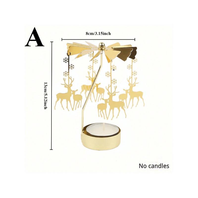 Rotating Metal Heat Candle Holder Spinning Tealight Stand for Festive Occasions Ideal Table Centerpiece and Decorative Accent