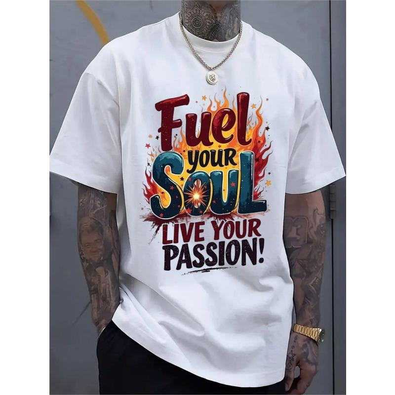 Europäische Größen Herren Freizeit Sportbekleidung Kurzarmhemd, Trendiges 2D-Druckmuster, Dehnbar und Bequem