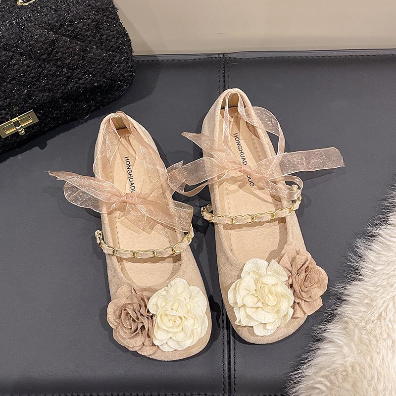 French Evening Wind Mary Jane Shoes 2025 Super Soft Sole Fairy Wind Gentle Cheongsam Shoes Retro Heels Shoes Shallow Mouth Women