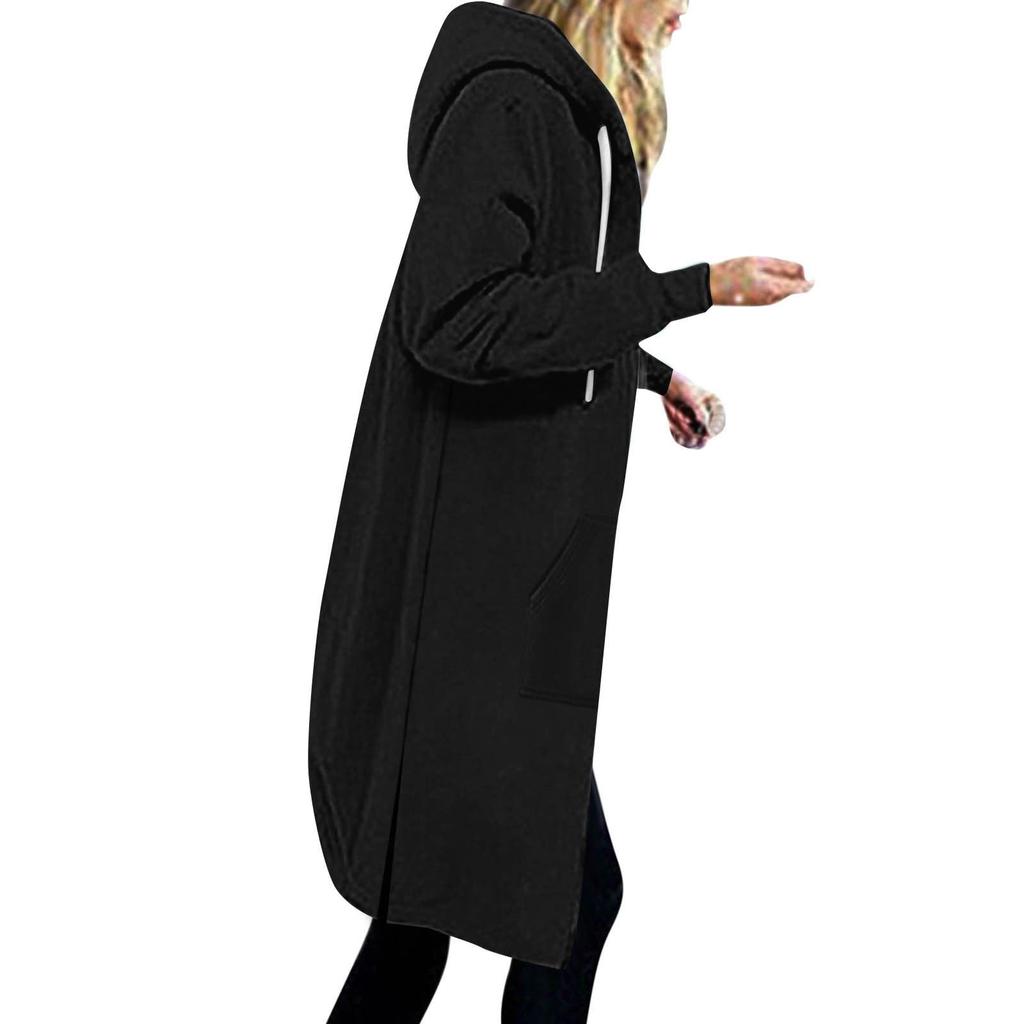 Long Zip Up Hoodie Women Lined Hoodies Zippered Hooded Sweatshirts Jackets With Hood