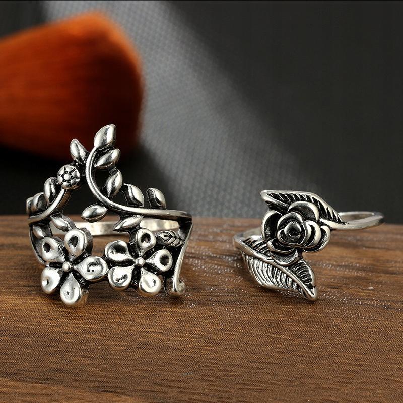 Silver Retro Punk Boho Ring Set 91