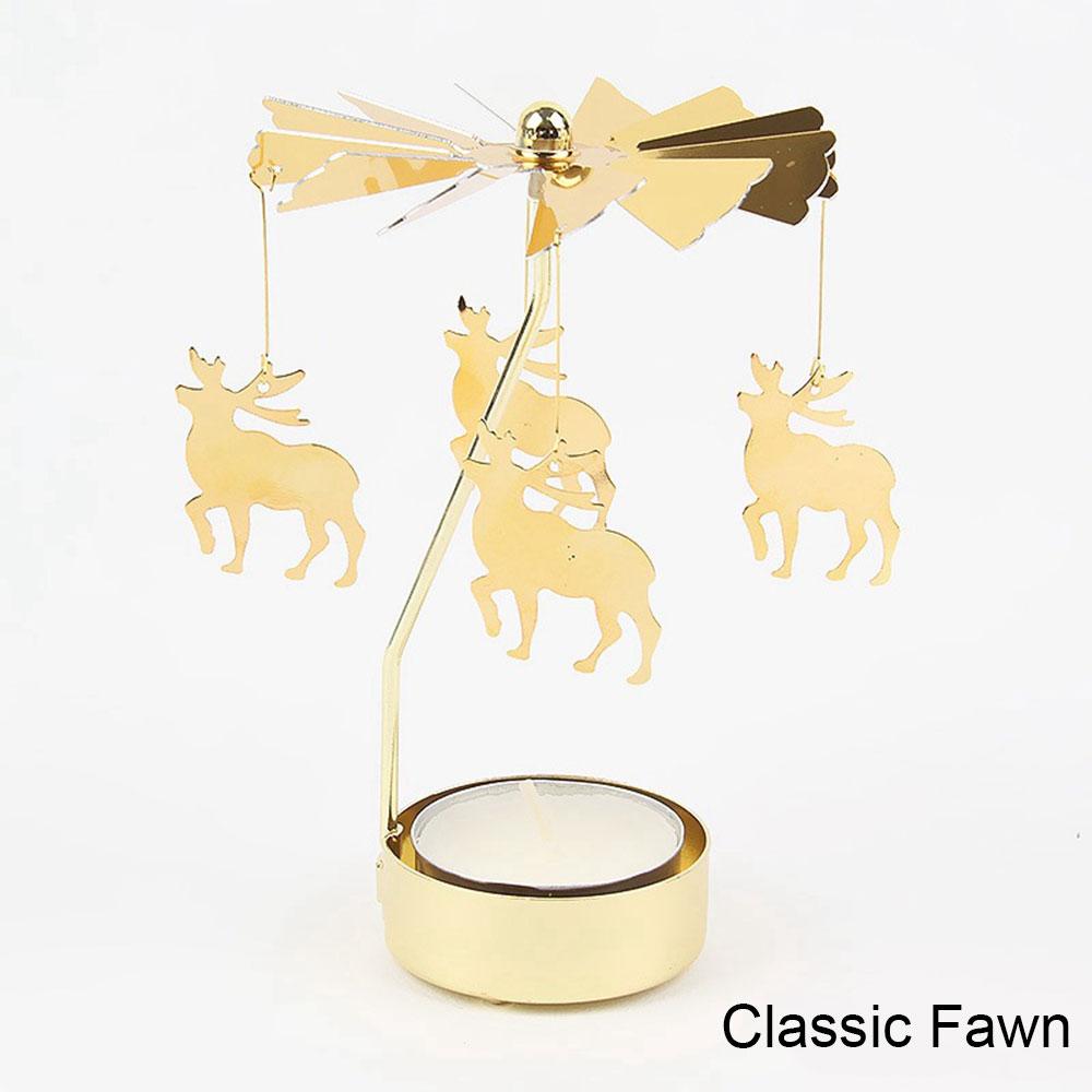 Revolving Lantern Home Decor Candle Holders Wedding Decoration Accessories Candlesticks For Candelabro Centerpiece Vintage