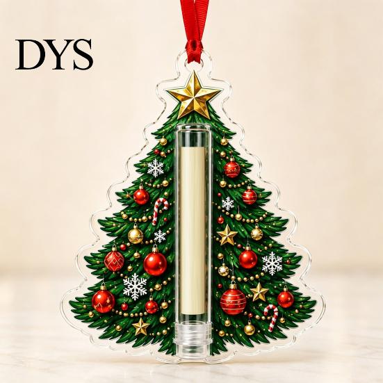 Weihnachtsbaum Hängendes Geschenk Bargeld Schmuckstück, Acryl Geldhalter, Lustiges Weihnachten Feiertag Austausch Zubehör Baum/Schleife/Weihnachtsmann/Glocke Form Dekoration für Baum,