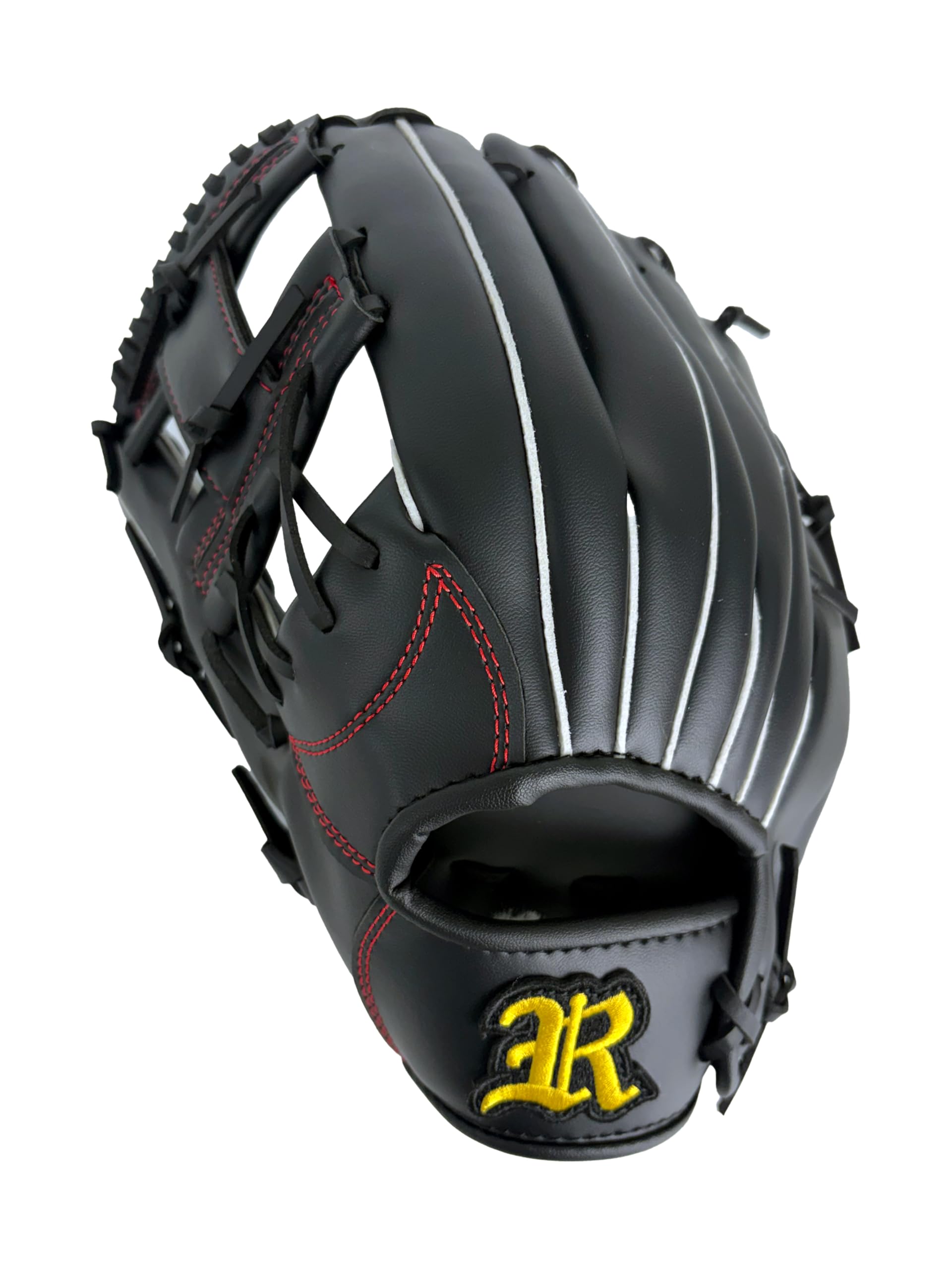 

Be Active Soft Baseball Glove BA-6424 All-Round Use 12 Inches Left-Handed Black and Orange Lightweight Catching Practice Grassroots Beginner Friendly