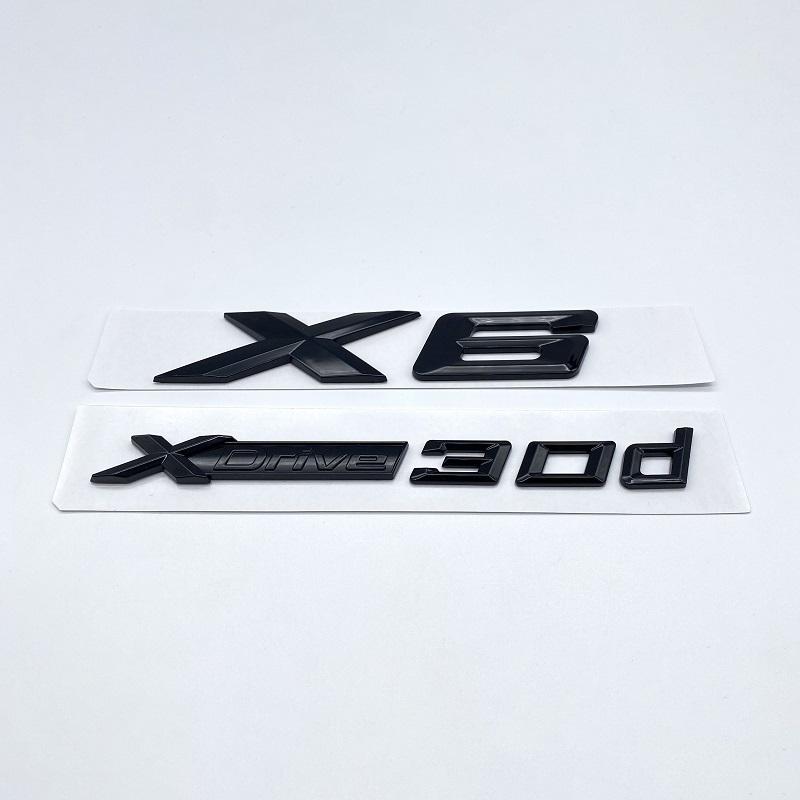 for BMW X6 Car Fender Emblem Badge Trunk Sticker XDrive28i XDrive30i XDrive35i XDrive40i XDrive50i XDrive30d XDrive35d