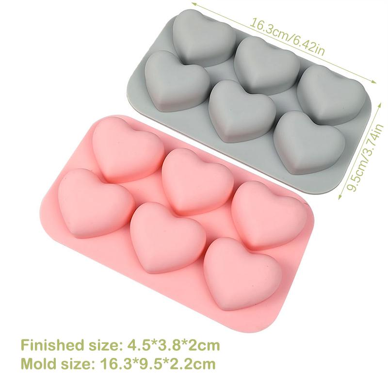 1Pc 6-Cavity Silicone Cake Molds 3D Love Peach Shape Mold Diy Baking Dessert Mousse Decorating Moulds Bakeware Tool