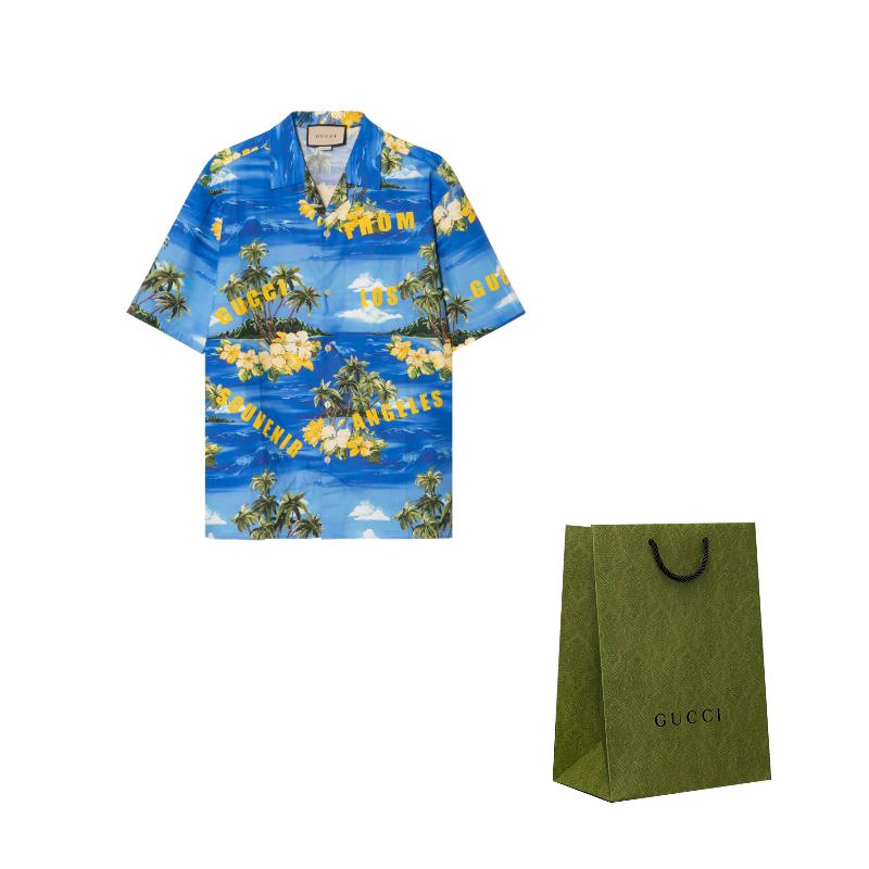 Gucci Printed Cotton Poplin Bowling Shirt 694124-ZAJSR-4464