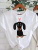 Unisex Dachshund Dog Graphic Tshirt Casual Crewneck Short Sleeve Cute Pet Print Tees Dachshund Lover Gift Daily Street Tops