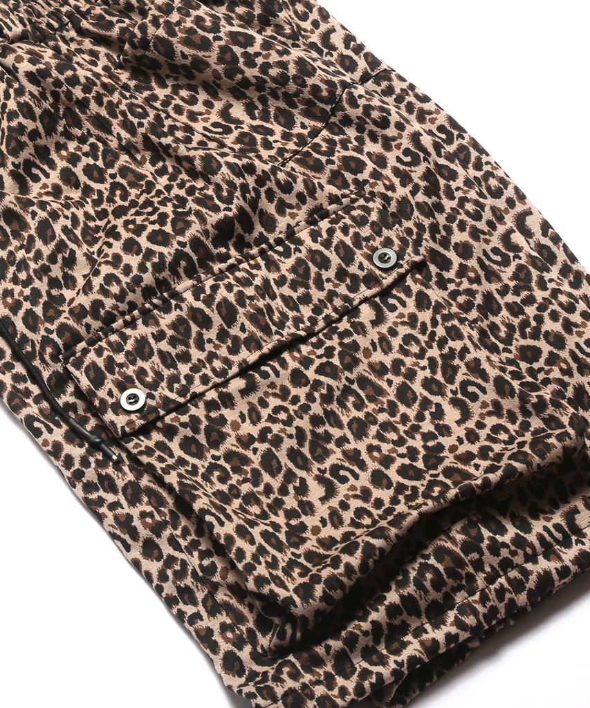 ROCKPSYCHO Leopard Bermuda Shorts Brown