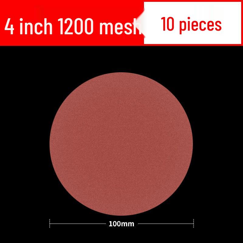 4" Sandpaper Flocking Woodworking Polisher with Self-Adhesive Hook & Loop Angle Grinder Sanding Discs