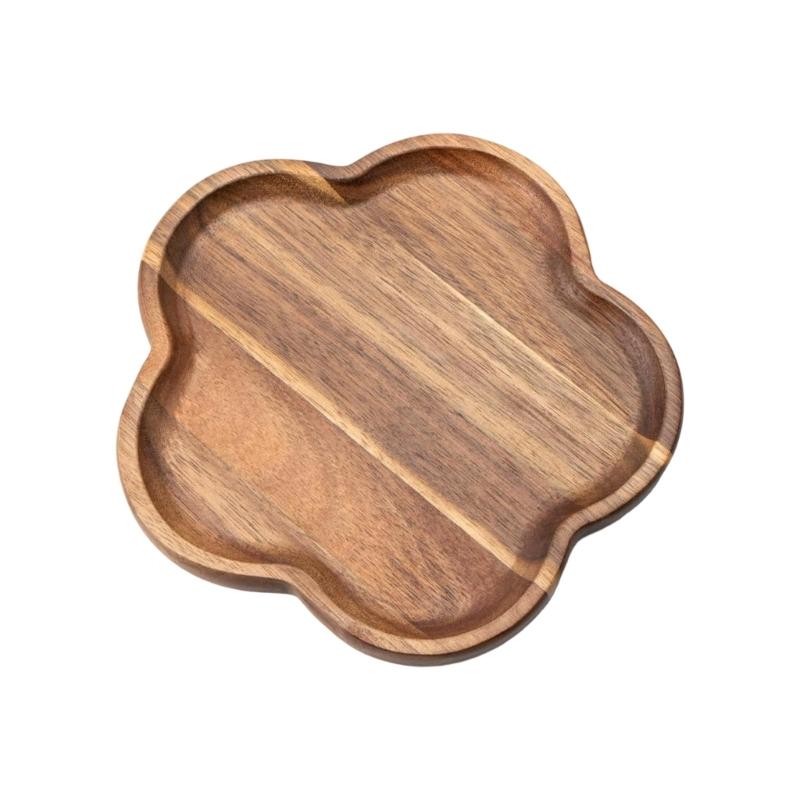 Natural Wood Oval Serving Tray Portable Portable Snacks Dish Outdoors Picnics Wood Tray For Home Dining Party S