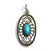 Good Vibrations Turquoise Native American Pendant, Sterling Silver 925