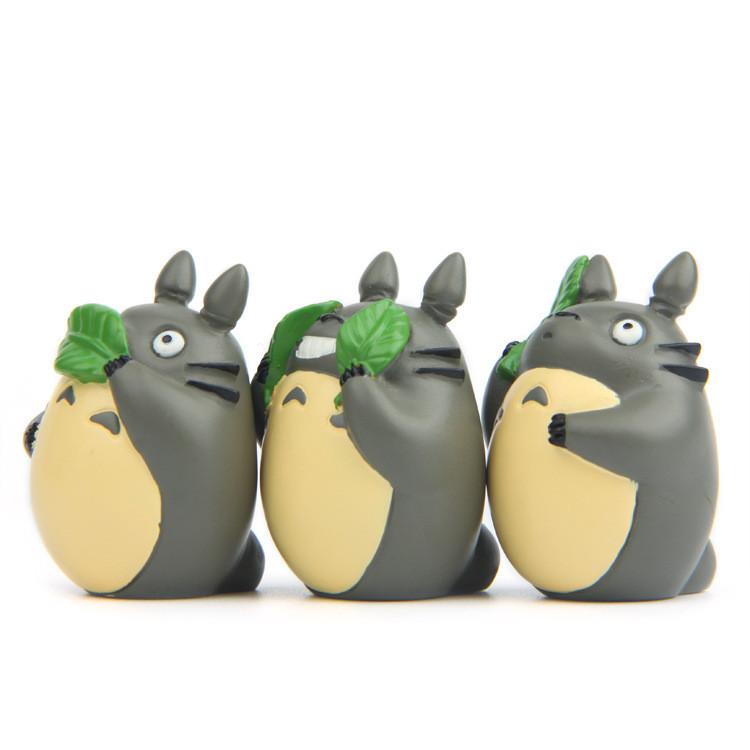 My Neighbor Totoro With Leaves Pvc Action Figures Model Toy Gifts Decoration