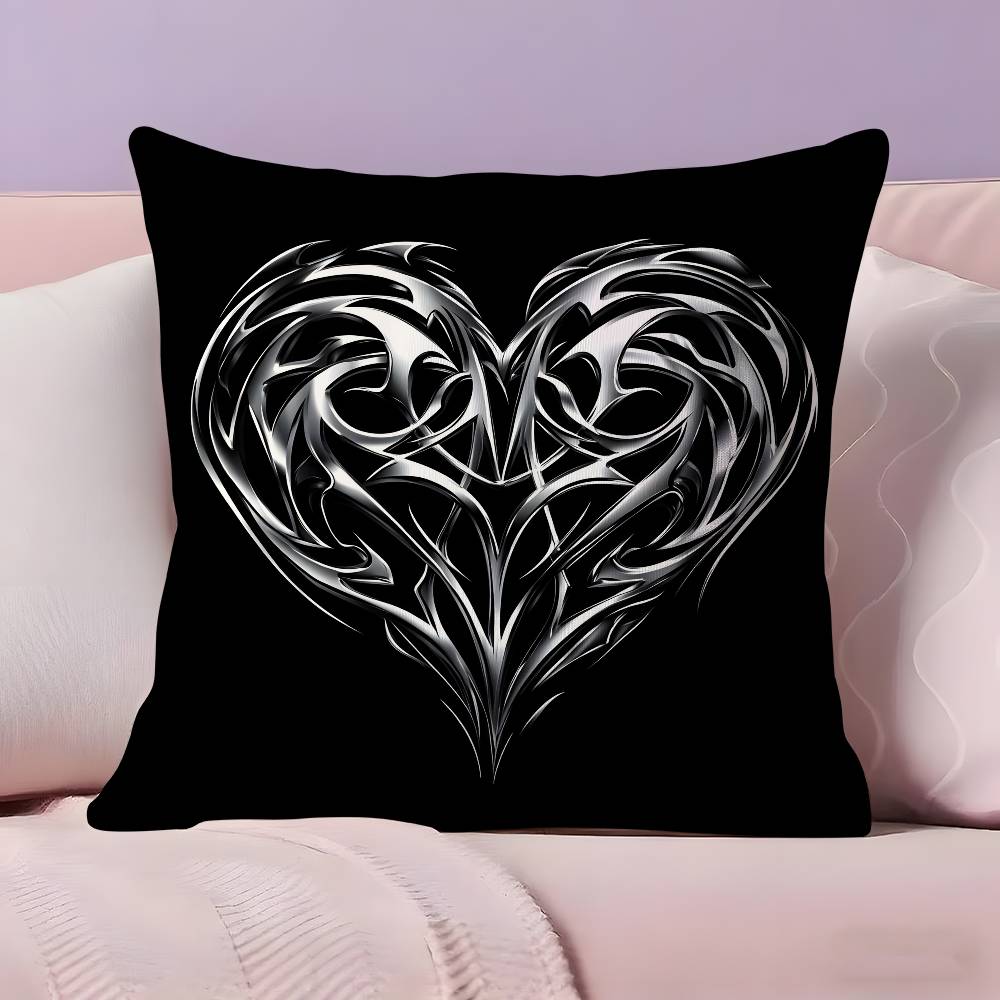 ART H-heart S-shape Pillow Case Ultra Soft Skin Friendly Fabric Cloud Like Comfort & Concealed Zipper