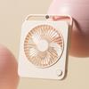 W70 Ultra Thin Desktop Mini Fan USB Charging 3 Speeds Cooling Fan with Foldable Stand