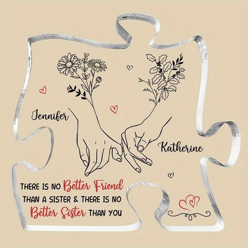 "There Is No Better Friend" Custom Plaque - Personalized Bestie Gift for Sisters & Friends