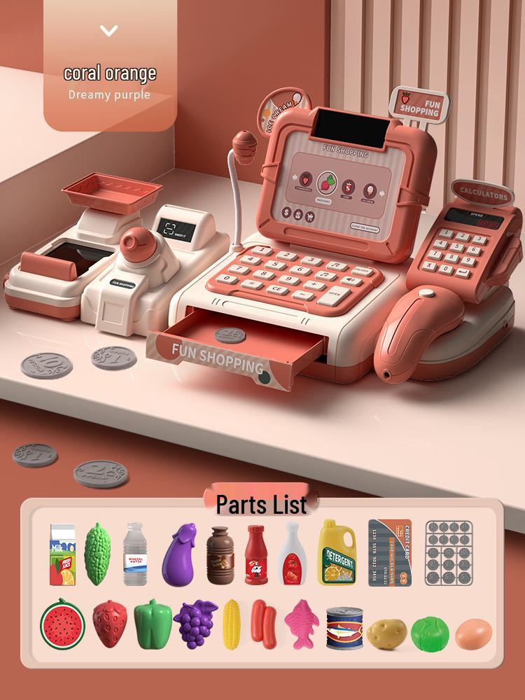 

Детский игрушечный кассовый аппарат со звуком и светом для мальчиков и девочек - Идеальный подарок на день рождения для ролевых игр