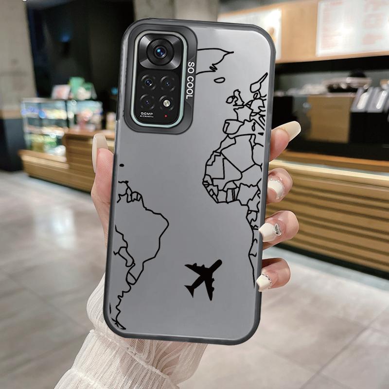 For Redmi Note 11 11S 14 13 Note14 Note13 Pro 5G 4G Case Shockproof TPU Soft Bumper Hard Back Cover Love Heart Aircraft Fundas