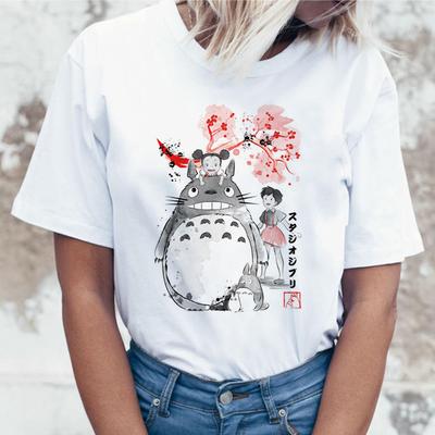 Totoro T Shirt Women Top Tee Shirts T Shirt Tshirt Studio Ghibli Kawaii 90S Graphic Harajuku
