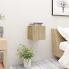 VidaXL Bedside Table Sonoma Oak 30.5x30x30 Cm Engineered Wood 3079715