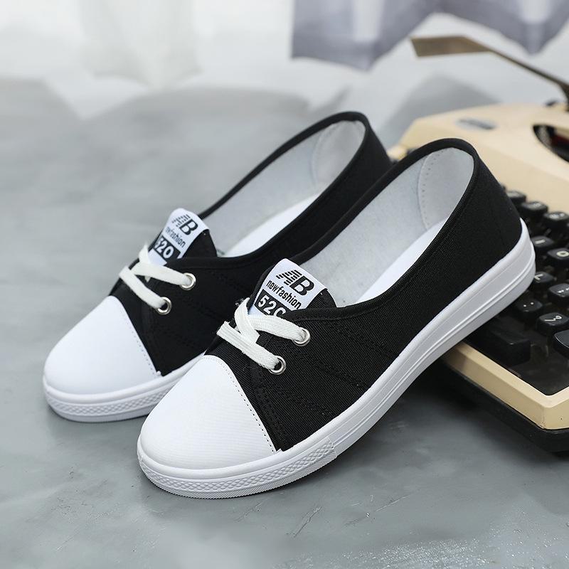 Women's Korean Style Breathable Canvas Shoes - Comfortable, All-Match, Shallow Mouth Design