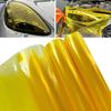 1PC Car Yellow Headlight Film,30*60/100/120cm Motorcycle Sticker,Waterproof And Scratch Resistant,Car Accessories