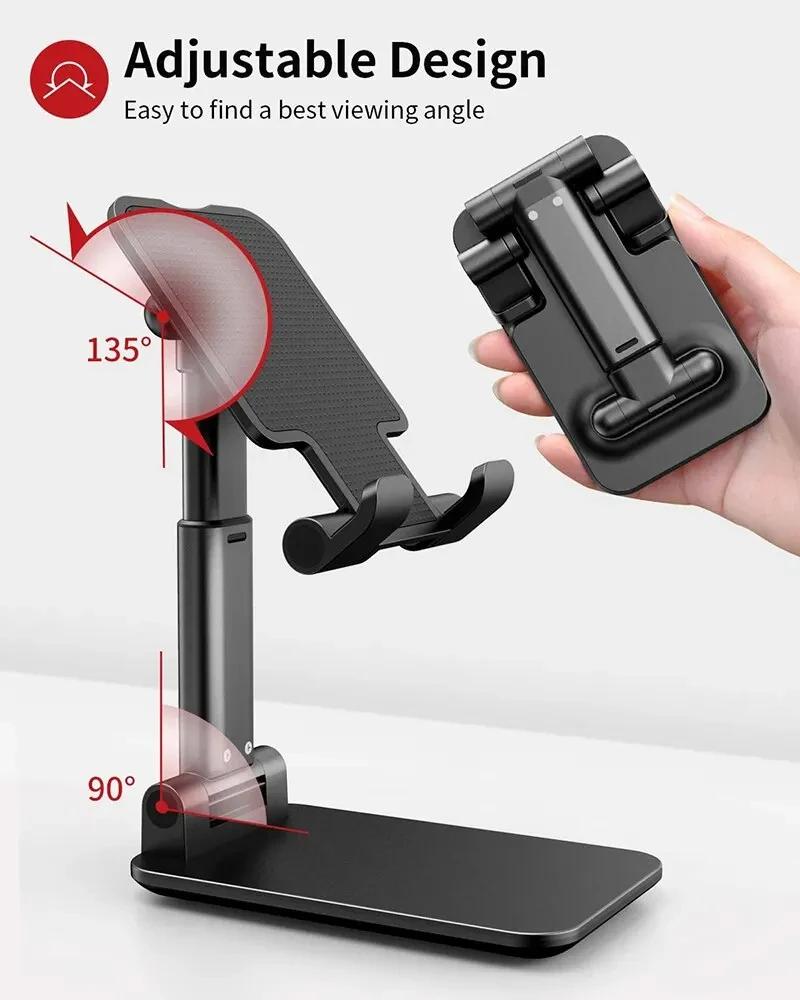 Desk Mobile Phone Holder Stand For IPhone IPad Xiaomi Adjustable Desktop Tablet Holder Universal Table Cell Phone Stand