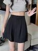 Women's High-Waist A-Line Suit Shorts - Spring 2024 Fashion, Loose Fit, Slim, Wide Leg Casual Pants