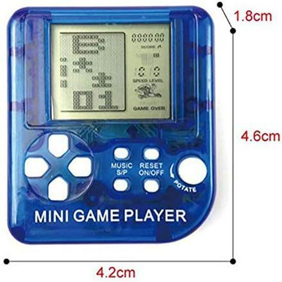 Tetris Handheld Mini Game Console Keychain – Portable, Nostalgic Puzzle Toy and Creative Gift