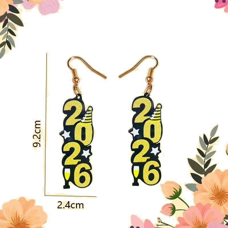 2026 Digital Acrylic Earrings: Fashionable Festival Style for Women