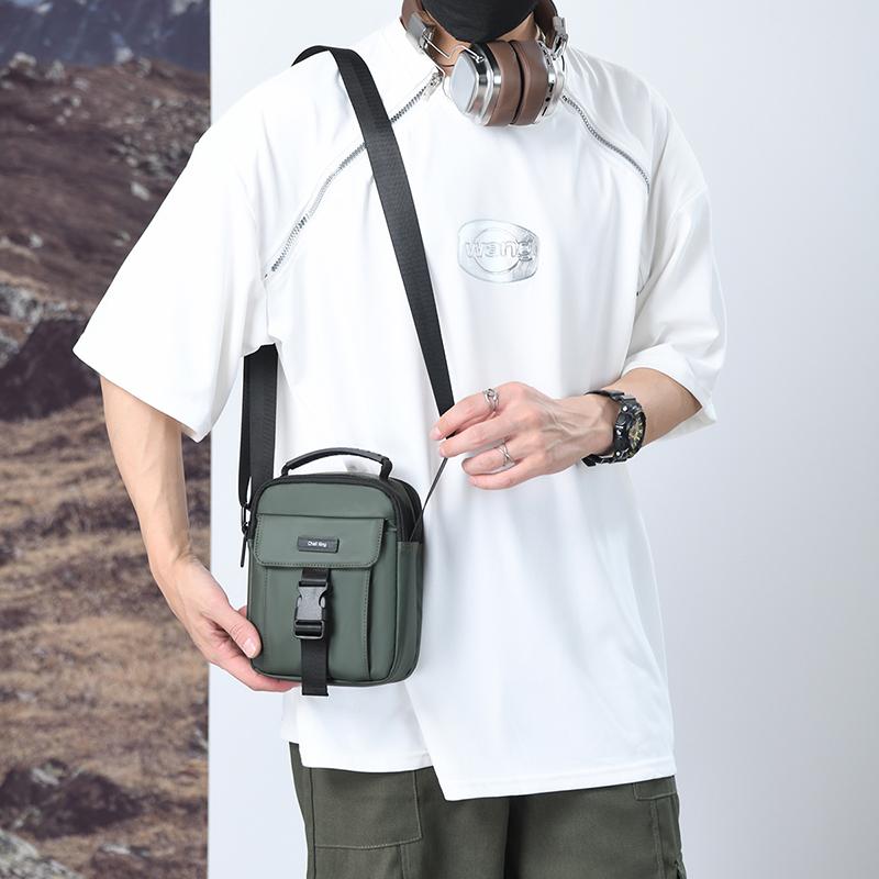 Borsa a tracolla impermeabile da uomo, borsa a tracolla verticale leggera, piccola borsa