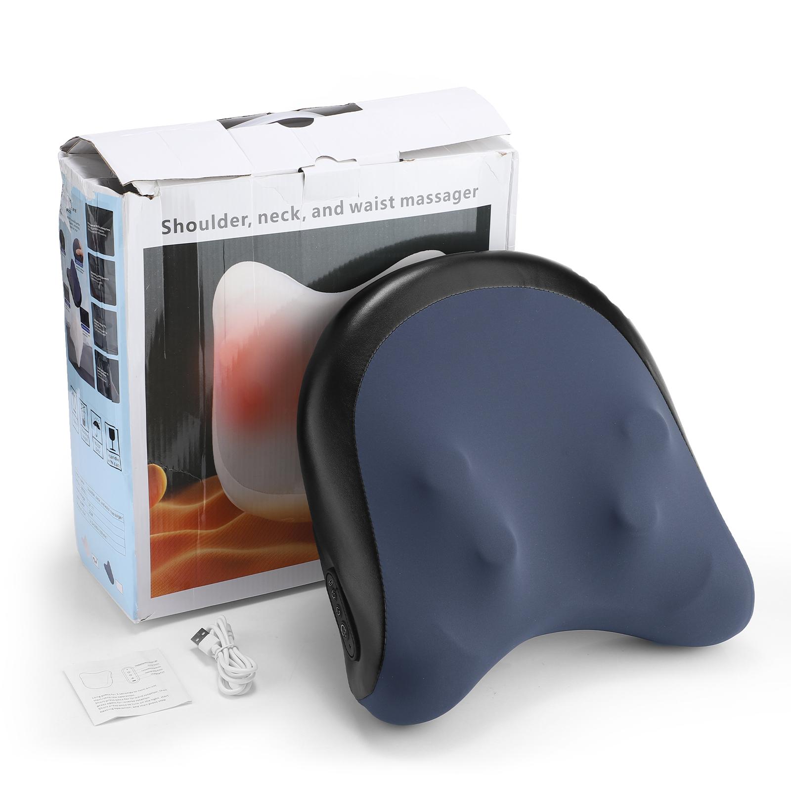 

Cordless Portable Back Massager with Red Light And Heat for Neck Shoulder Waist Lumbar Full Body Relaxation сірий колір