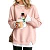 Women's Casual Christmas Print Loose Fit Long Sleeve Layering Sweatshirt