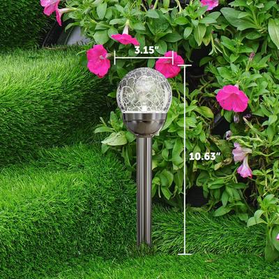 Solar Outdoor Garden Lights, Color Changing LED Path Lights, 3 Pack for Patio, Yard, Path