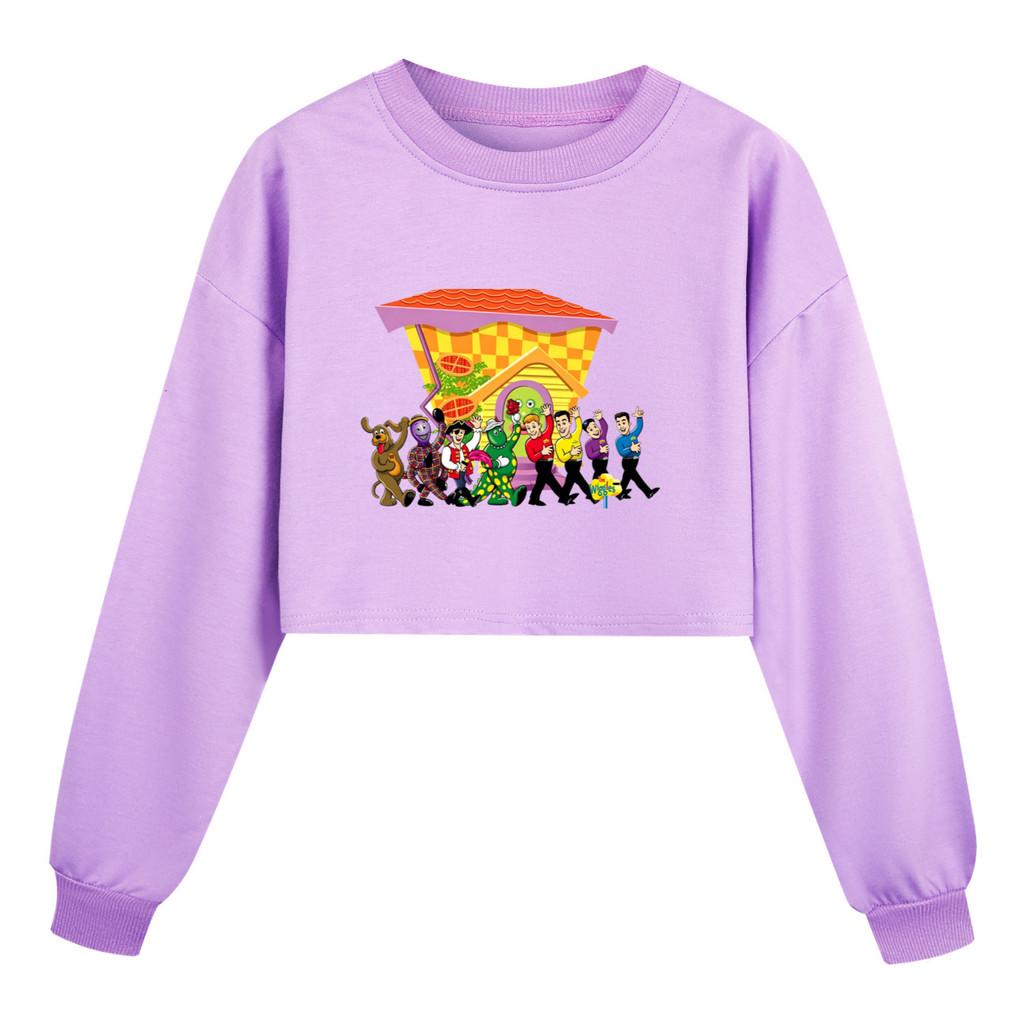 5750 Kids Girls The Wiggles Printed Casual Outerwear Long Sleeves Sweatshirt 110cm фиолетовый