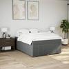 Maison Exclusive - Sommier à lattes de lit avec matelas Gris foncé 160x200cm Tissu