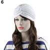 Modische Damen Indischer Stil Dehnbar Plissiert Turban Hut Kappe Kopfwickel Bandana